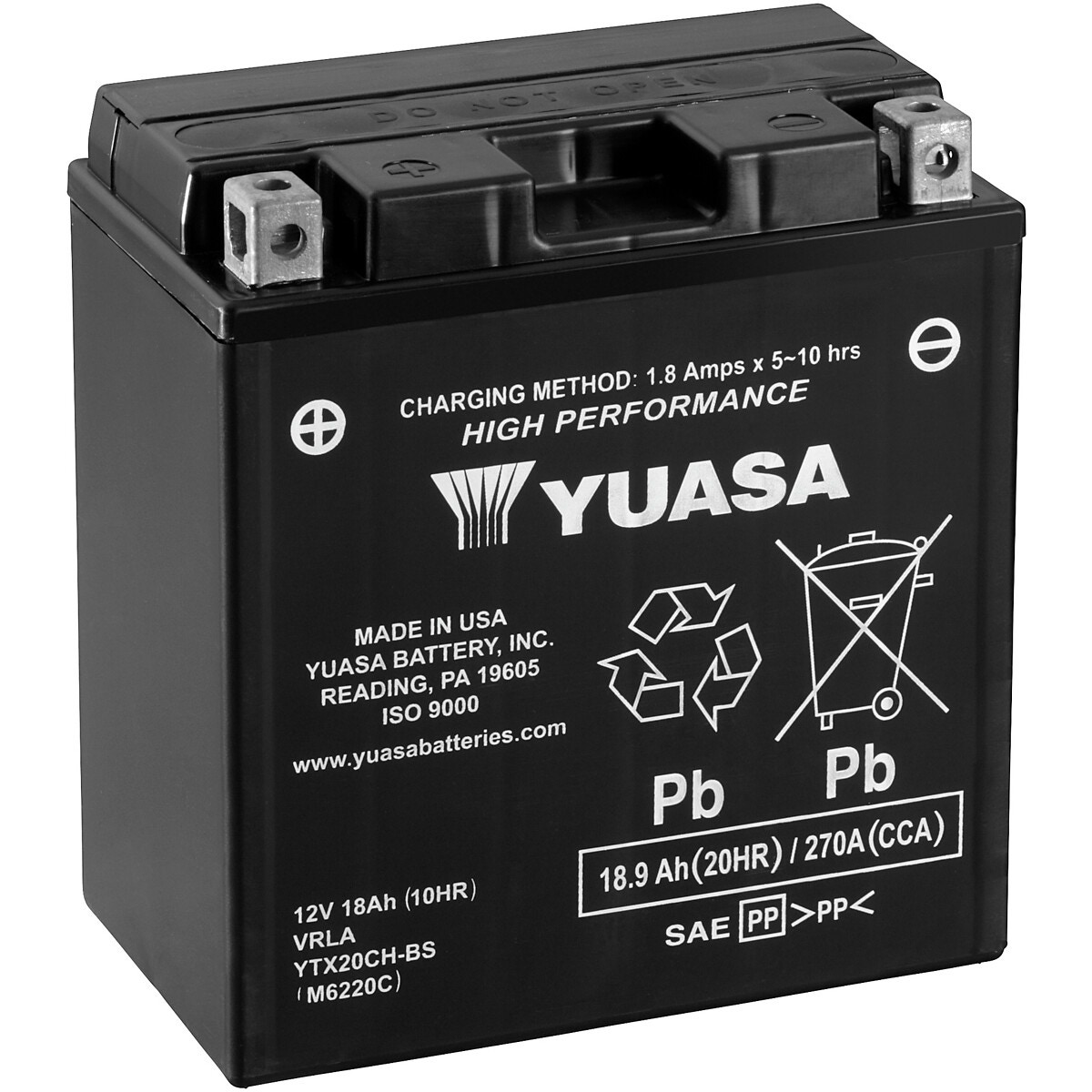 AKUMULATORS YUASA MC 18,9AH AGM +- 150X87X161